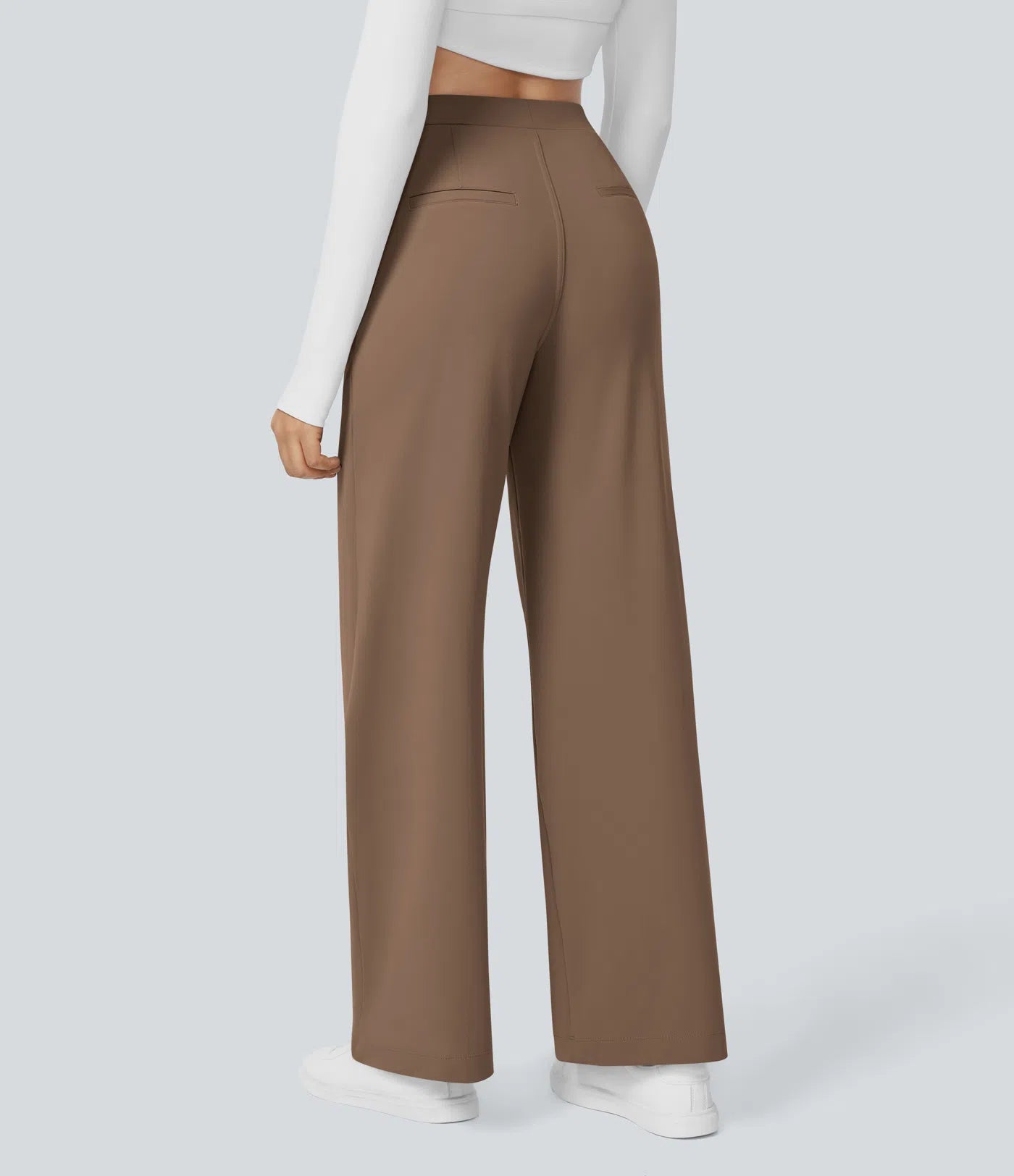 High Waisted Straight Work Pants