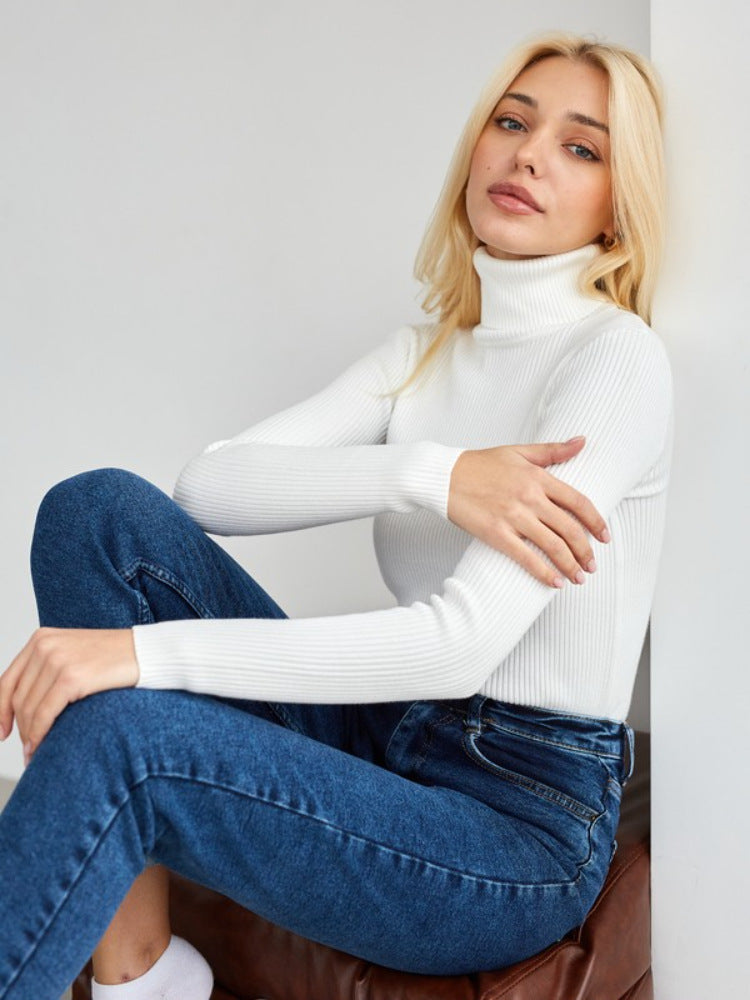 Ribbed Knit Long Sleeve Casual