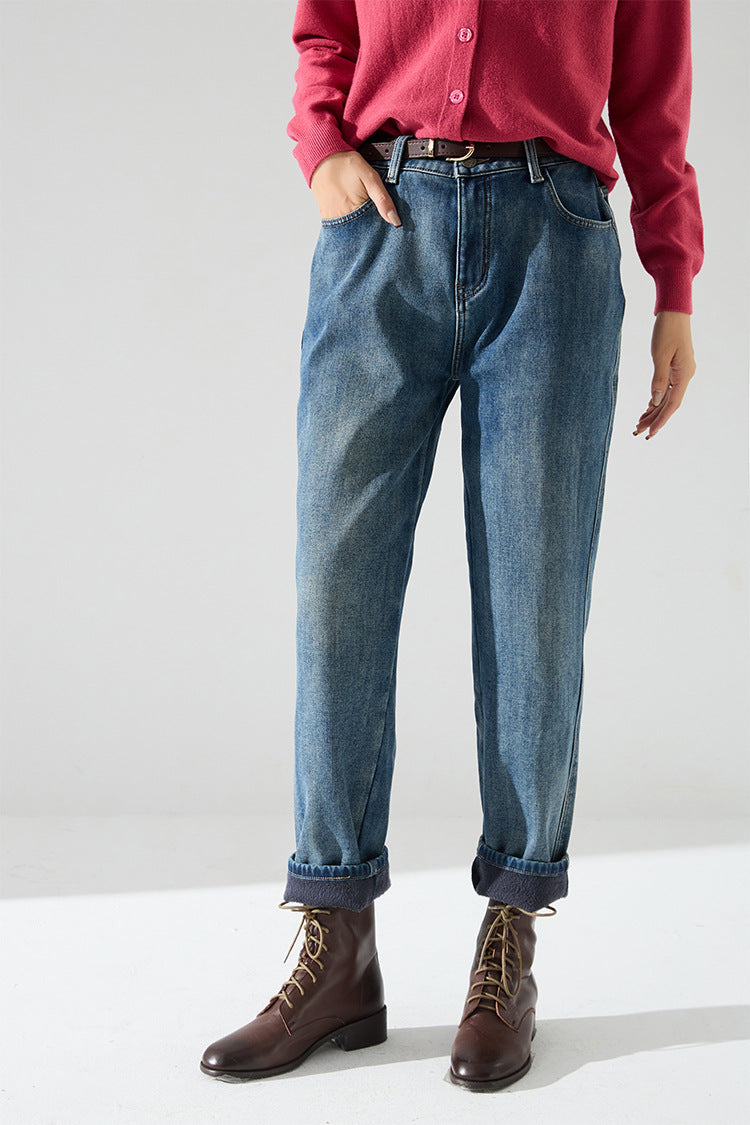 Gewatteerde Jeans Broek