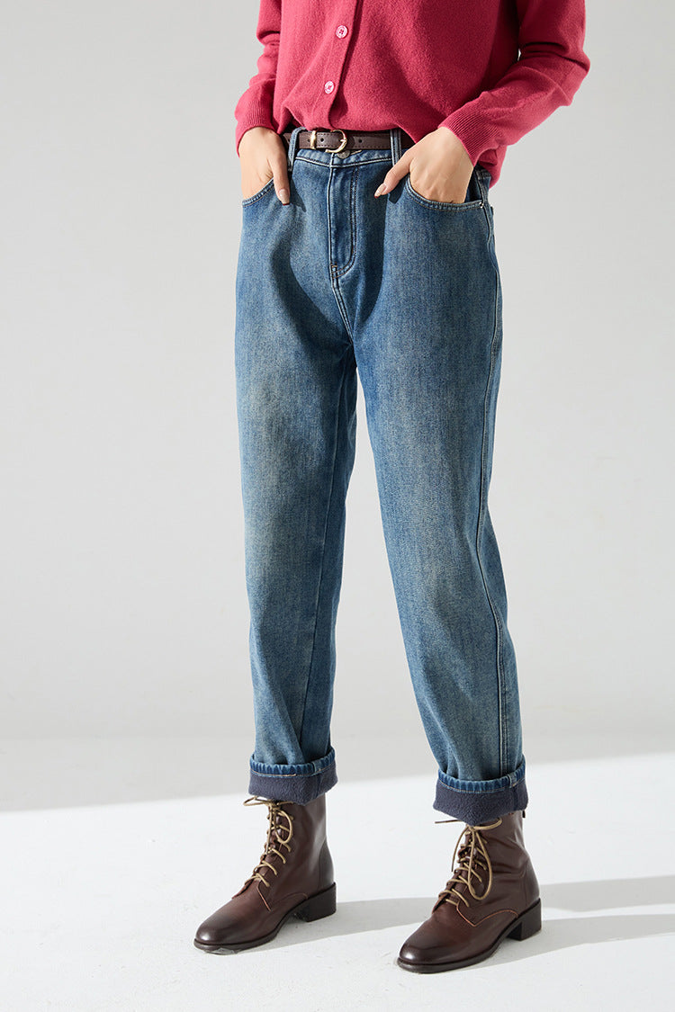 Gewatteerde Jeans Broek