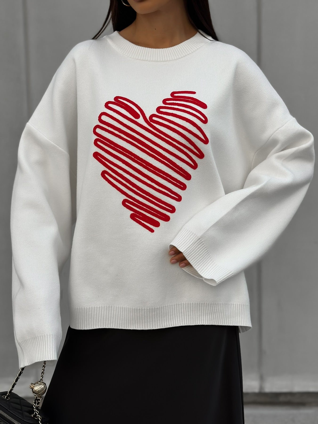 Sweater met Hart Detail